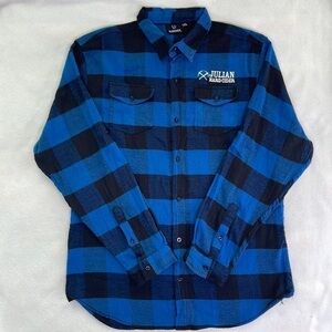 Burnside Button-Up Julian Hard Cider Flannel Plaid size XL Limited Edition